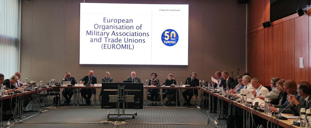 EUROMILeurope's tweet image. Our event on Occupational Safety &amp;amp; Health just started in Paris 🇫🇷. The discussion will focus on the implementation of the #WorkingTimeDirective in the #armedforces.