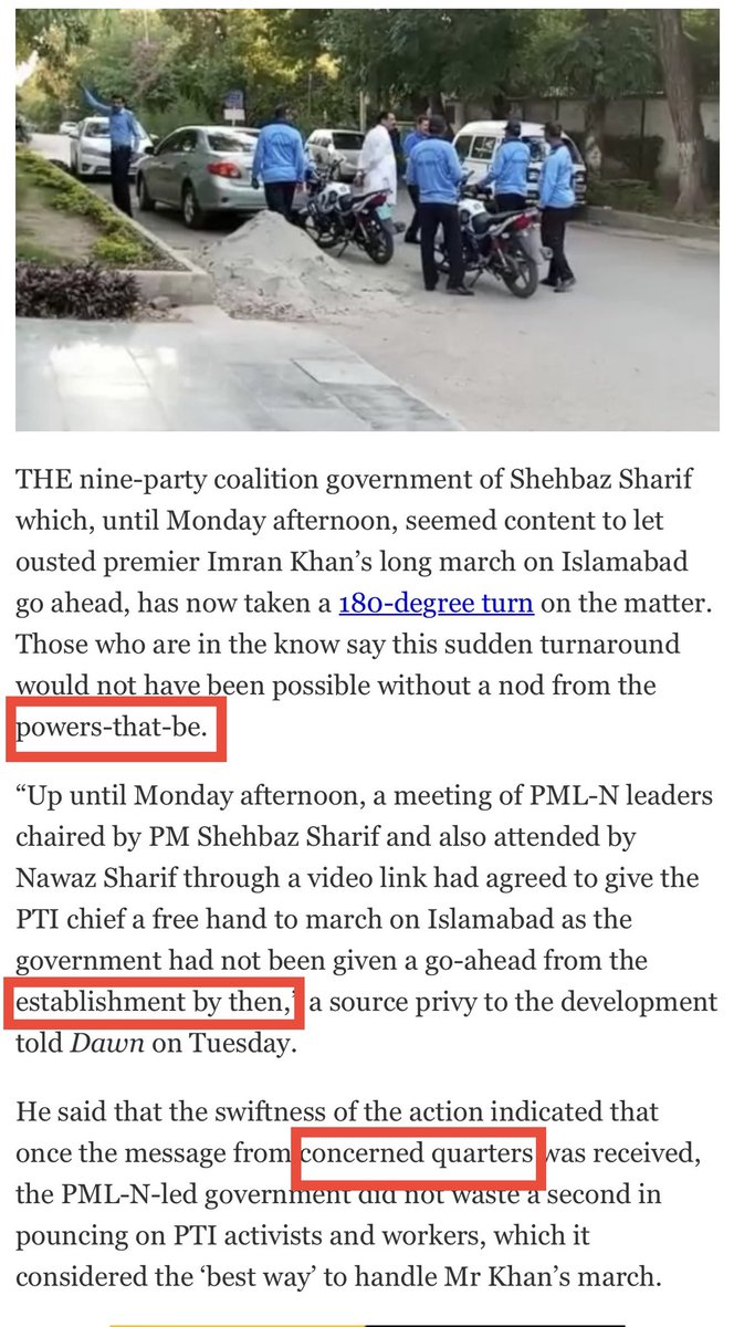 arsched's tweet photo. ن لیگ نے تحریک انصاف کےورکرز اور خواتین کے خلاف بھرپور طاقت کے استعمال کا فیصلہ طاقتور حلقوں، اسٹیبلشمنٹ، متعلقہ حلقوں، عسکری اسٹیبلشمنٹ اور طاقتور قوتوں کے اشارے اور مرضی سے کیا- شریف خاندان اسٹیبلشمنٹ کی مدد سے دوبارہ کمفرٹ زون میں- ڈان اخبار 

https://t.co/hD8GBiR0xv https://t.co/GnEMuFUFNE