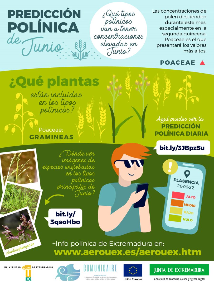 #Comunicaire #Predicciónpolínica #UEX  @UexDivulga @InfoUex <a href="/infouex/">UEx</a> <a href="/UExDivulga/">Cultura Científica UEx</a>