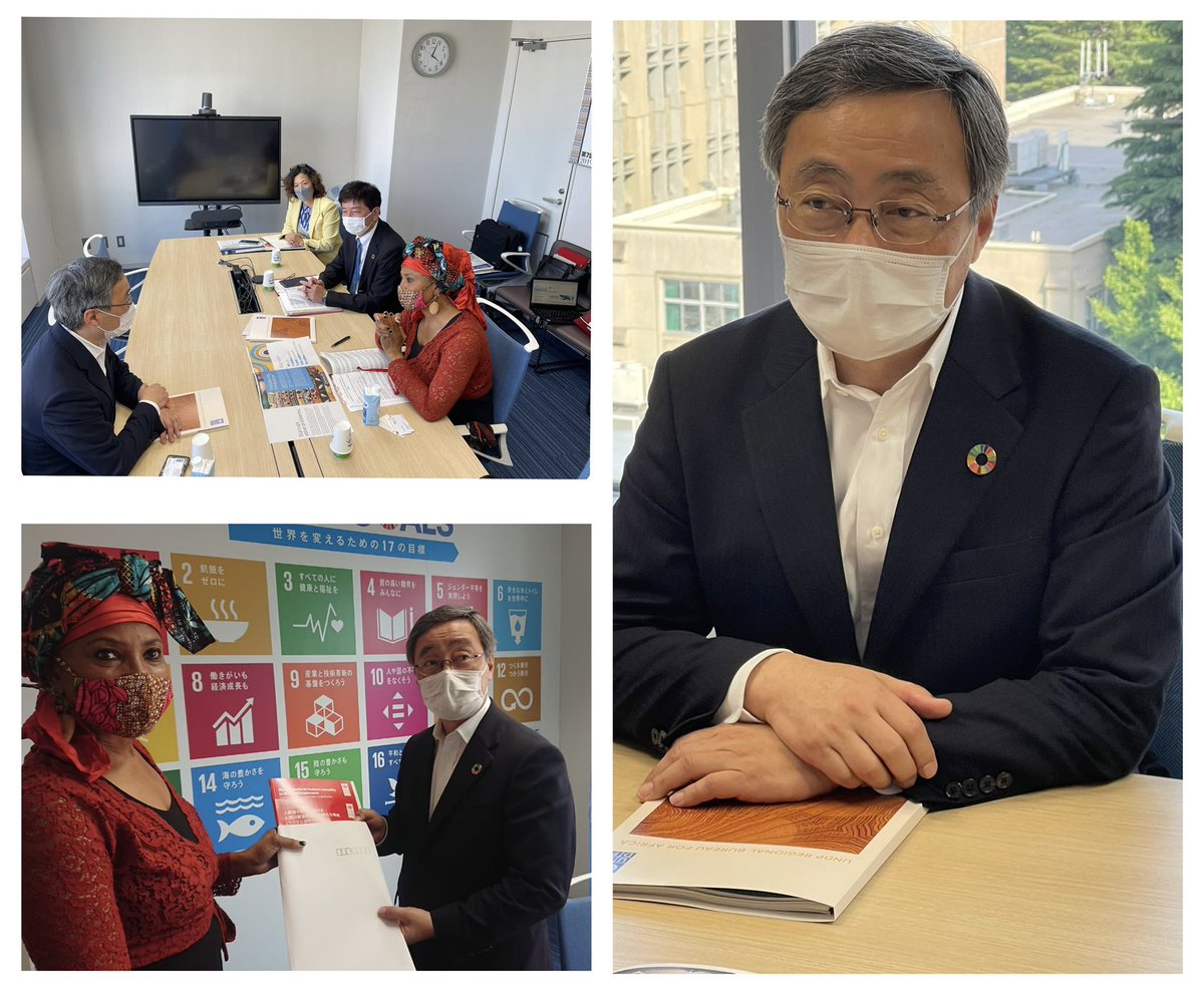 With start-ups on the rise in #Africa, I highlighted the exciting #timbuktoo initiative to Ken Shibusawa, Vice Chair of #Japan’s Ass. of Execs Africa Team.

#timbuktoo is <a href="/UNDP/">UN Development</a>’s new private-public initiative to spark Africa’s startup revolution.

#TICAD8