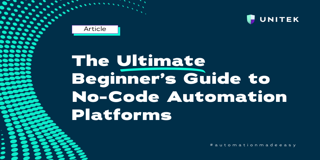 The Ultimate Guide to No-Code Automation Platforms. 💪 We explore

👉  the origins of no-code development
👉  the current state of #nocode #automation 
👉  the rise of #citizendevelopers, and 
👉  making the case for no-automation in your business. 

unitek.ai/blog/ultimate-…