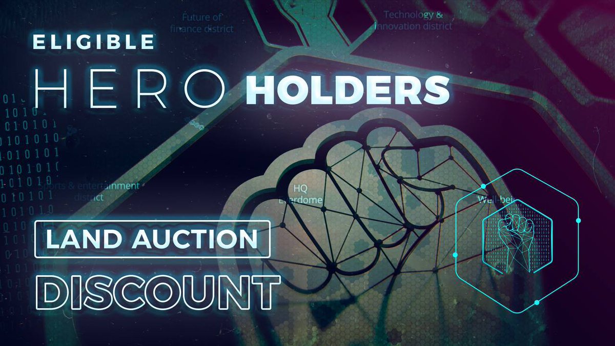 The wait is finally over and the countdown to the @Everdome_io land sale has begun! As promised, eligible HEROes will receive their land auction discount. 🚀

Read on to understand the process 👉metahero.io/news/hero-disc…

#BeYourOwnHero