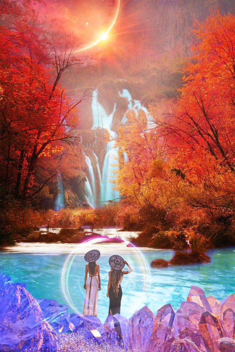 GM beautiful friends ☀️💗✨wishing you an amazing and creative day 😘
#artshare #OGCollective 

“Twin Merkaba”
Traveling through the dimensions in the light body, the Merkaba, and visiting magical peaceful places💫