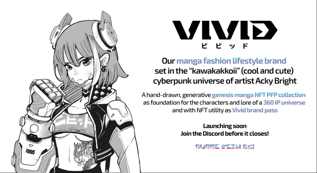 HM010169's tweet photo. 🌟Vivid x 币圈荒木🌟
Vivid has teamed up with us to give away 3WL spots. 

1⃣️To win:  Follow @Vividcojp and @HM010169 
2⃣️RT &amp; like this post  
3⃣️Join https://t.co/X5ljMtE8Wv Winners announced in 48h https://t.co/Kr20mdZOgn