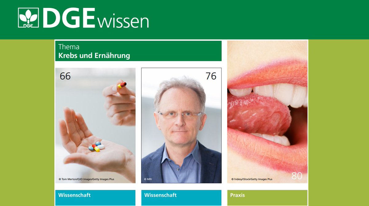 📌Frisch gedruckt: Das #DGE_Wissenschaftsmagazin
Mit einem Beitrag aus der Praxis zum Thema #Krebs und #Ernährung: Geschmacks- und Geruchsstörungen in der #Ernährungstherapie.
#DGE-Mitglieder erhalten das Heft als Supplement zur @EUmschau kostenlos. 
dge.de/wissenschaft/d…