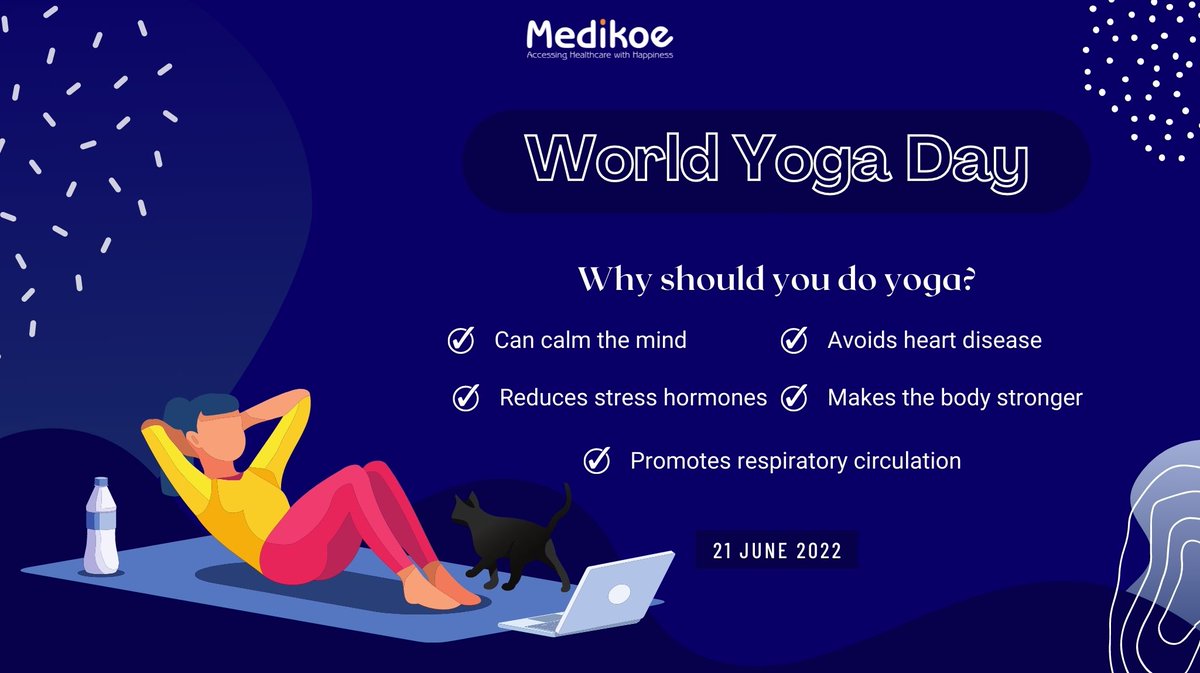 medikoeupdates's tweet photo. "The body benefits from movement, and the mind benefits from stillness." — Sakyong Mipham. 
#Yoga is one of the few activities that can integrate exercise and mental wellbeing. We hope this post from Medikoe finds you to reminds you to take care of yourself.

#fitness #meditation https://t.co/Pk0aCUKXyZ