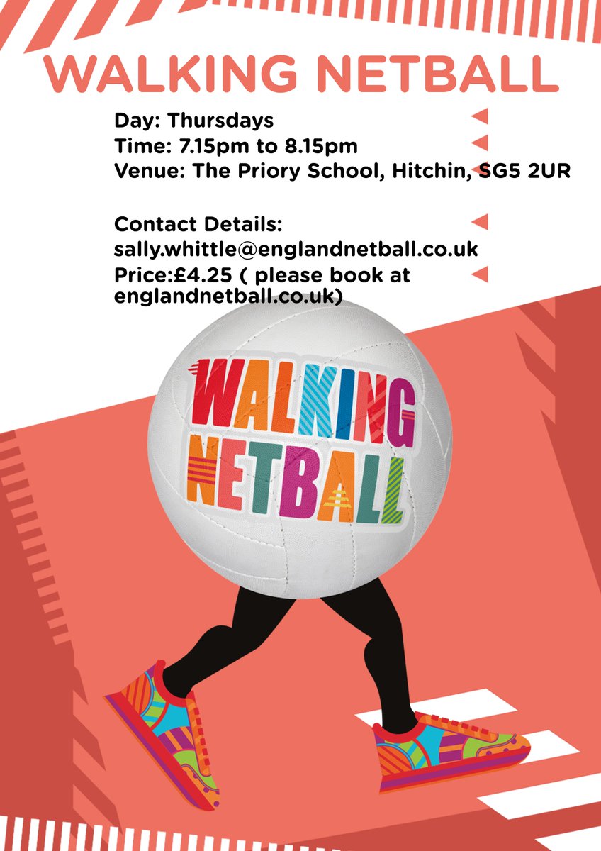 Why not come and try walking nebtall, every thursday at The Priory School, Hitchin.