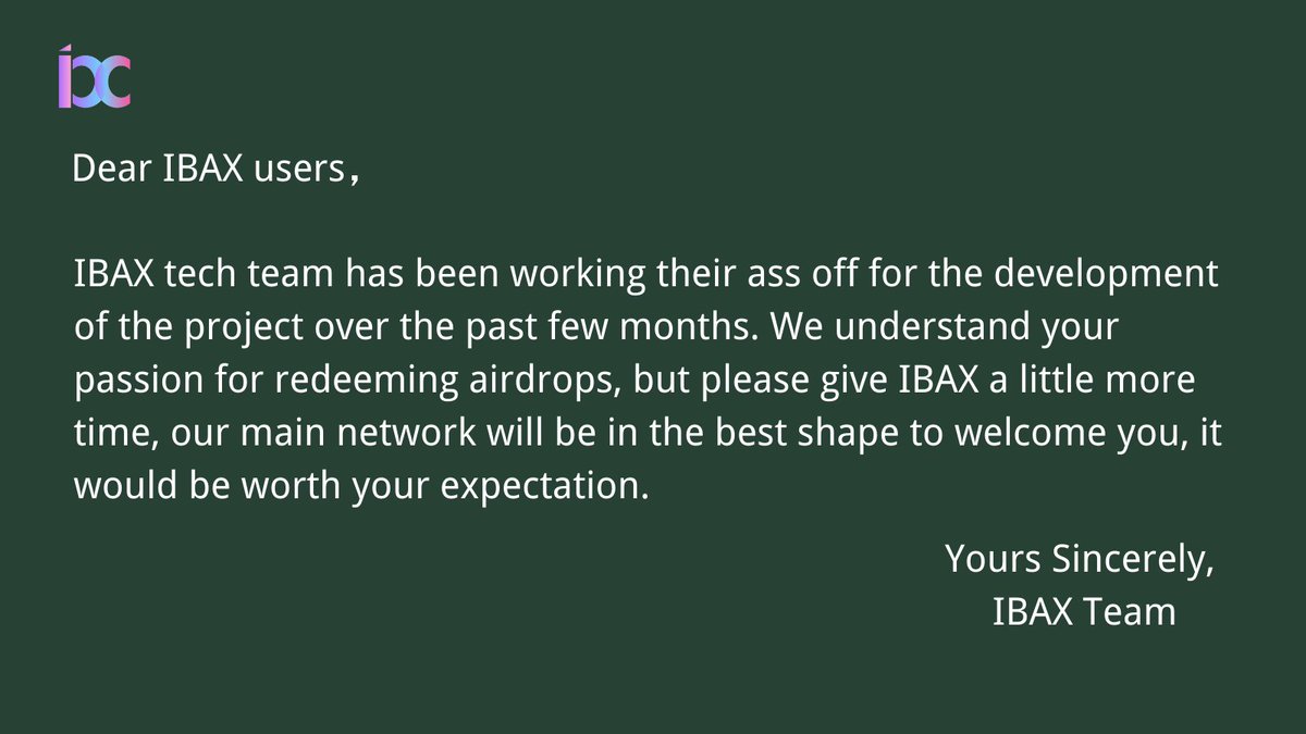 IbaxNetwork's tweet photo. Thanks for your support https://t.co/PVrOoqxElb