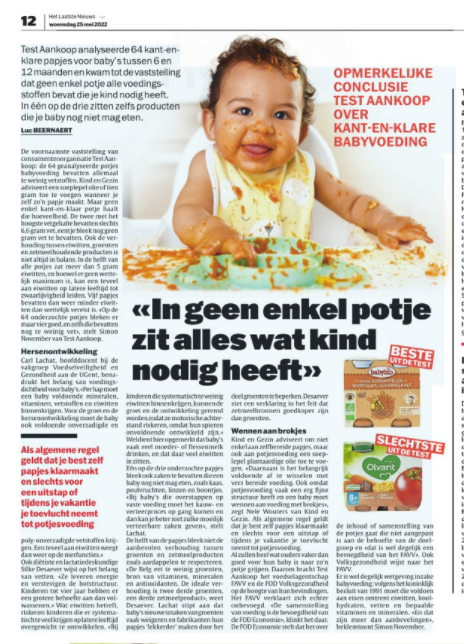 SimonNovember's tweet photo. Mooie pagina in @HLN voor @Testaankoop en het onderzoek naar #babyvoeding #consument #baby https://t.co/b2RPfuqglW https://t.co/e29QsDaR2p