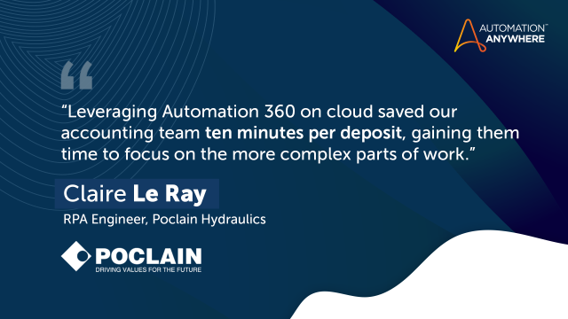 Michael_W_Weiss's tweet photo. Poclain Hydraulics implemented #Automation360 on cloud leveraging 30 bots, creating additional value and time gains for their #HR &amp; #accounting teams ✅ Learn how 👇 https://t.co/u3Dj0pOgJG https://t.co/CwNyE3bhMV
