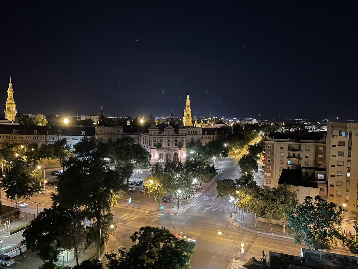 #eurawillbetogetheragain #euraseville The night view across the city from the Melia Sevilla…Can’t wait for you to see it!!