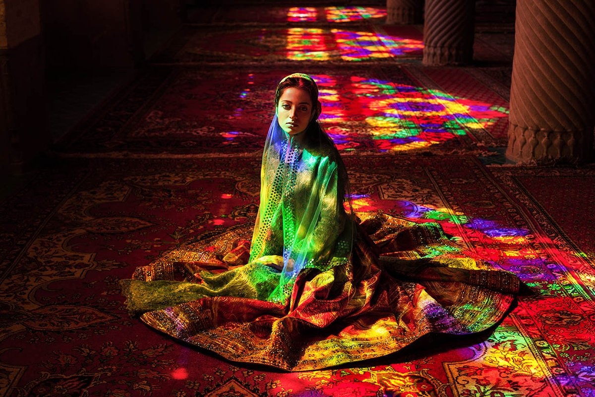 atlas_of_beauty's tweet photo. Ghazal in Nasir Al-Mulk Mosque in Shiraz, Iran. I took this photo in 2013. @TheAtlasOfBeauty 🔜 an #NFTcollection. #NFT, #WomenInNFT. https://t.co/XFaR6yrgyl
