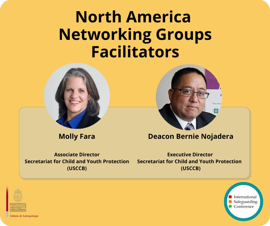 SaferChurch's tweet image. Our gratitude to the North America Networking Groups Facilitators, Molly Fara and Bernie Nojadera @USCCB - and many thanks to the participants who contributed to the discussion on #ReportingAbuse #SaferChurch #CommittedToSafeguarding looking forward to meeting you in Rome!
