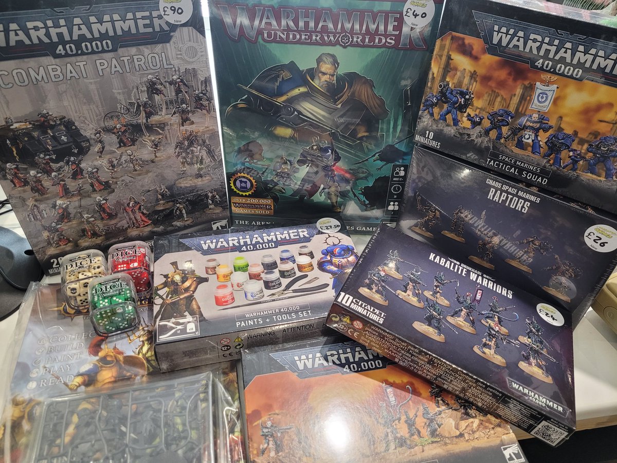 PredatorGamesU1's tweet photo. New Warhammer items have just arrived in the shop. From the Adepta Sororitas Combat Patrol to a Paints + Tools Sets, it's a fab selection. And if you're new or thinking of trying abit of the Warhammer, we have some exciting news coming soon. Keep an eye on our socials...... https://t.co/Nz89yyJOoA
