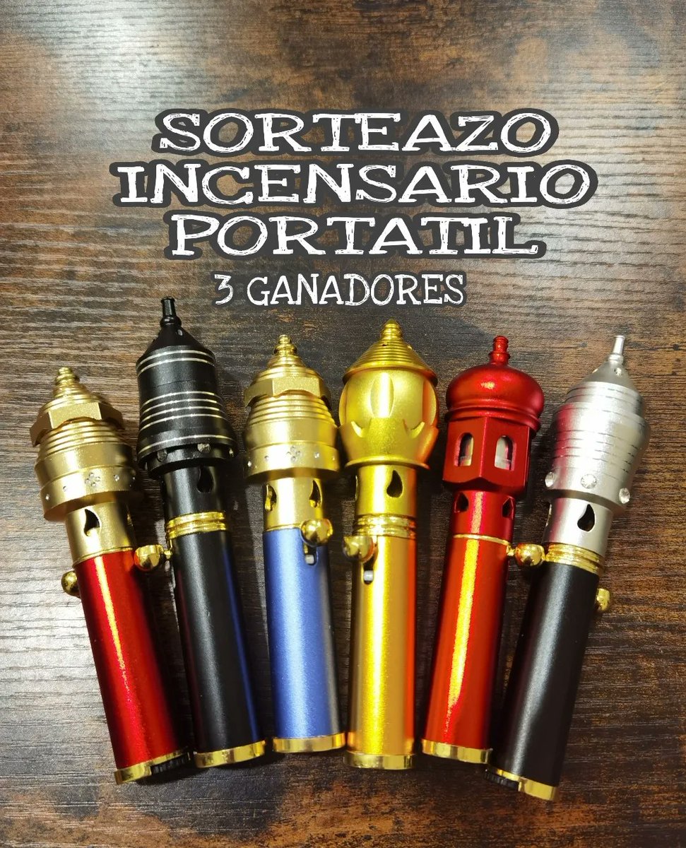 ArcoDelPostigo's tweet photo. SORTEAZO INCENSARIO PORTATIL
Bases👇
1°Seguir a @inciensosdesevi y @ArcoDelPostigo
2°Dar RT y FAV a la publicación
3°Comentar dónde lo usarías😜

Elegiré 3 personas al azar, sorteo 100% legal patrocinado por @inciensosdesevi 💨 https://t.co/3hefpw3W9h