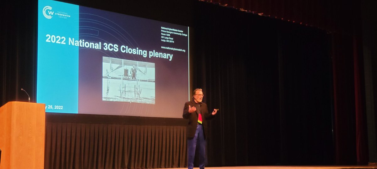 The #3cs2022 conference flew by! Closing plenary by David Tobey, Executive Director <a href="/CyberWatchCtr/">Cyber Ready Professionals</a>  #cyberstudents