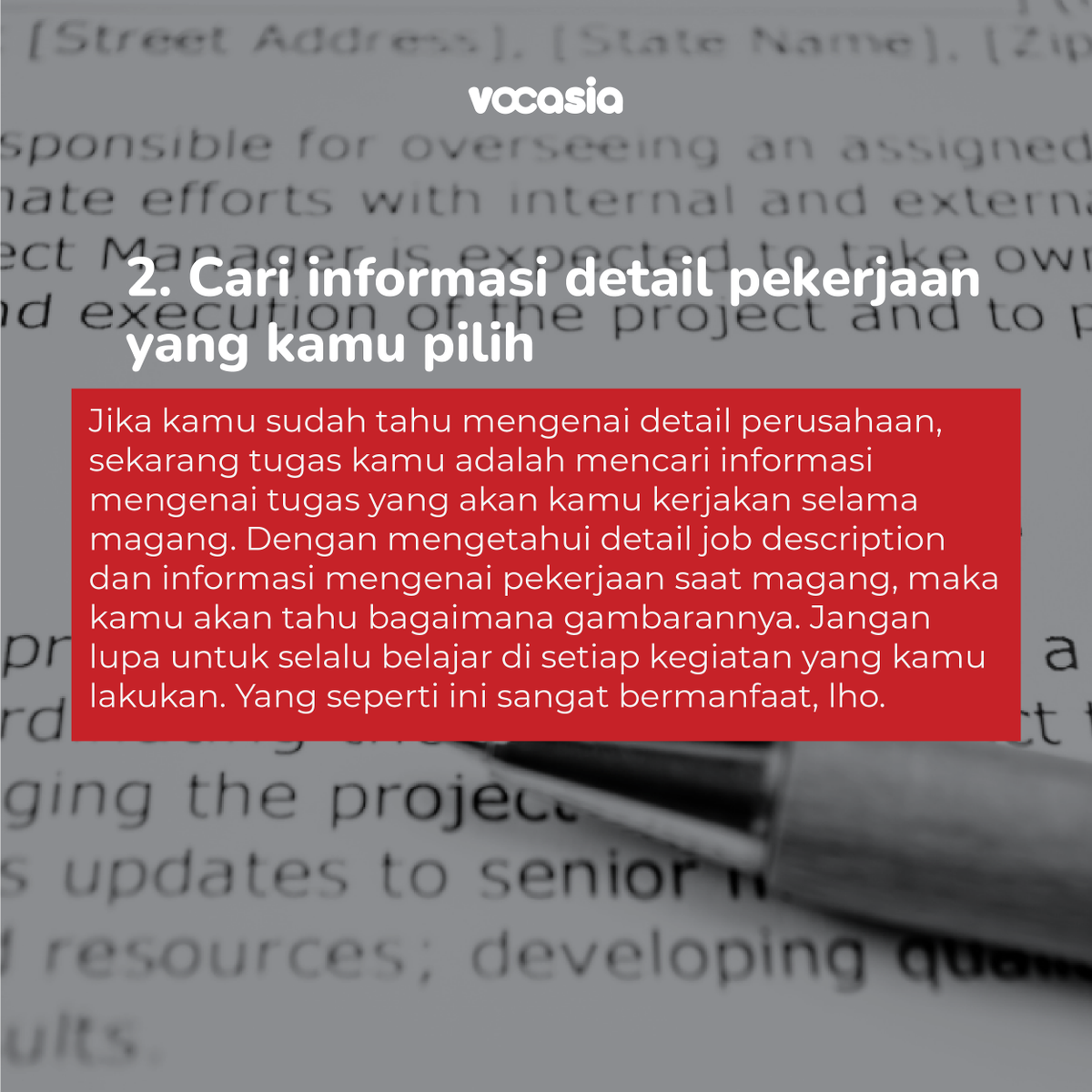 Vocasia_ID's tweet photo. Magang adalah periode yang memberikan pengalaman kerja kepada kalian.Tidak sedikit hal yang harus diperhatikan dan dipertimbangkan sebelum kalian menjalani magang pada perusahaan
#magang #magangmerdeka #mbkm #tips #internship #tipsmagang #tipskerja #kursus #kursusonline #vocasia https://t.co/NGudXlzpww