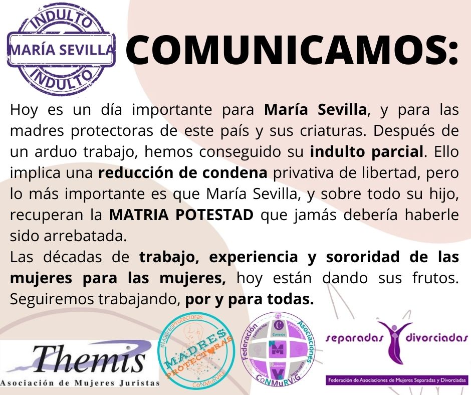 MadresProtect's tweet photo. #IndultoMaríaSevilla
#LibertadMadresProtectoras
@JuristasThemis @ConsejoVg @FAMSD1 @MadresProtect https://t.co/MVeanijr8P https://t.co/1DaVwF2FME