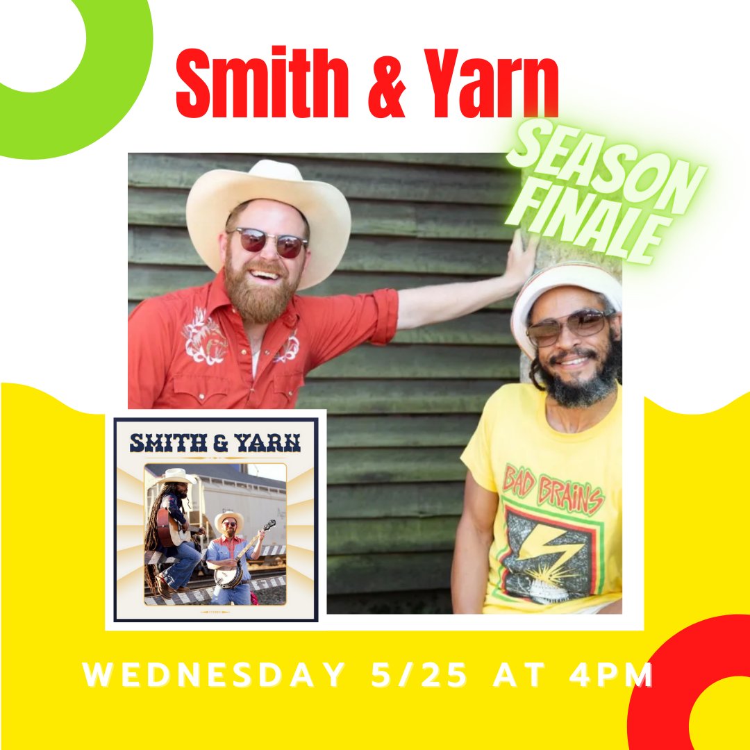 It's my Season Finale of Sing with Suzi and guess who's joining us? It's Portland's acclaimed family music superstars Smith &amp; Yarn! <a href="/redyarnpdx/">Red Yarn</a> <a href="/aaronnigelsmith/">Aaron Nigel Smith</a> - Streaming live at 4pm ET/1pm PT on Facebook and YouTube. Everyone is welcome. #buildingbridges #kidsmusic #spreadjoy