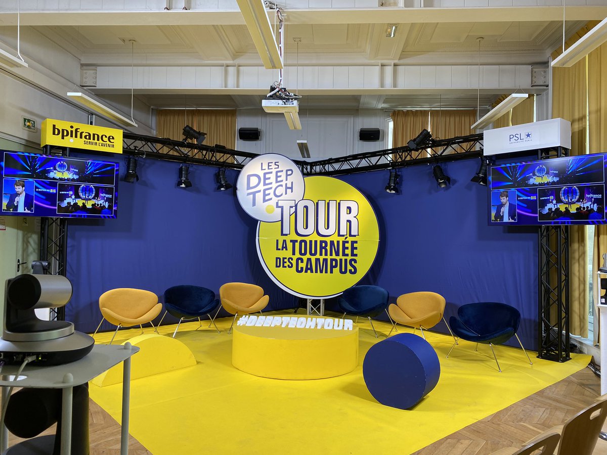 ChemistCarter's tweet photo. Great to participate in the bpifrance DeepTech tour at PSL this morning and get to connect with the impressive speakers. Rather lucky to have access to this entrepreneurial ecosystem at PSL https://t.co/qY2g5o8cgu