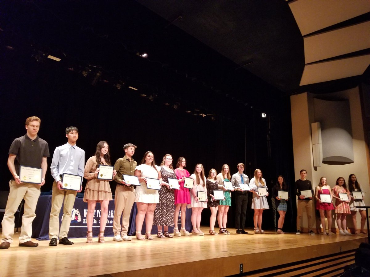 The top 20 of the graduating class at WYHS. They did all of the work and deserve all of the accolades. I will miss them dearly.