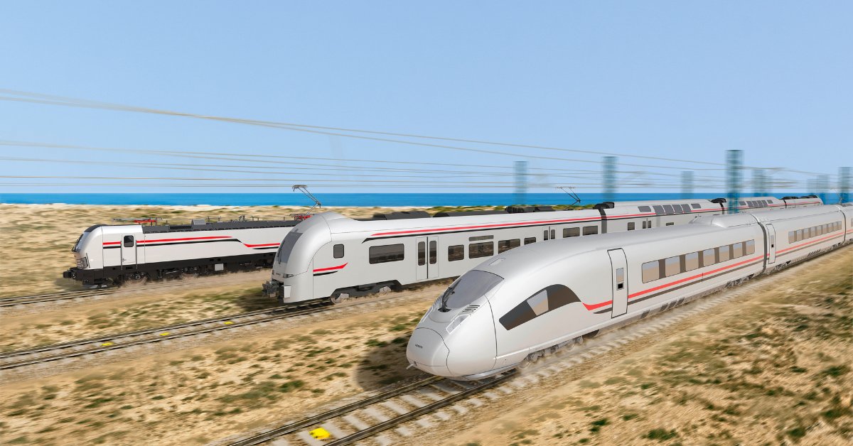 Siemens's tweet photo. 📣 Great news for #Egypt: @SiemensMobility will provide 2 further high-speed rail lines! Read more on how the now in total 2,000 km long new rail network will #TransformTheEveryday ⤵️ 
#MovingEgypt
