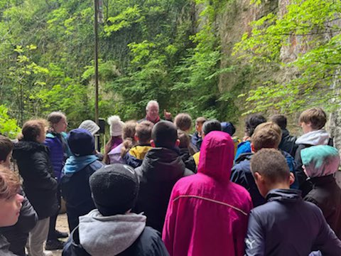 WindermerePS's tweet photo. We’ve been underground today - this was after our underground boat ride, heading towards Peak Cavern. https://t.co/81UdW0EHAJ