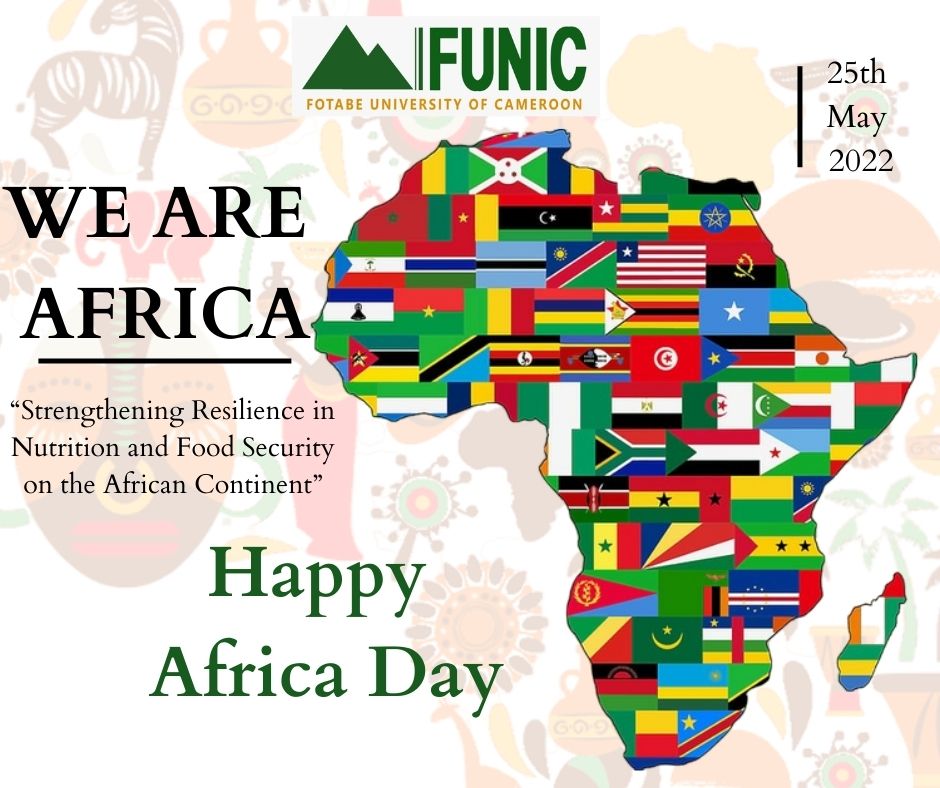 funiccameroon's tweet photo. Together we can make Africa a strong, united, resilient and influential global player and partner.

Happy Africa Day!

#funic
#AfricaDay2022 https://t.co/UZ68h4hH0H