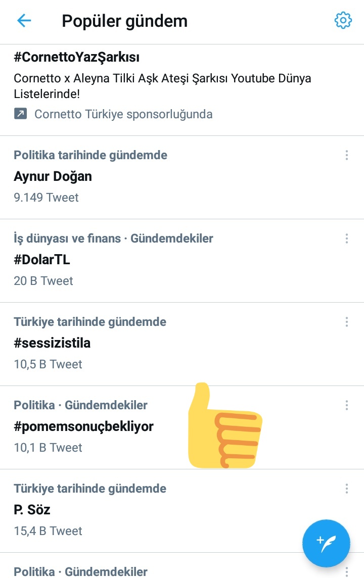 #pomemsonuçbekliyor 

Gündemdeyiz.