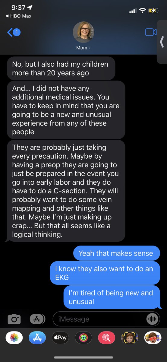 Venting to my mom and asking her why I have to see 25 different specialist every week of pregnancy
