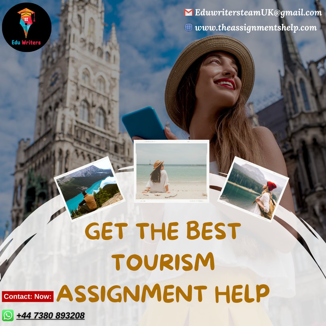 Eduwritersteam's tweet image. Be confident! Because you choose our tourism assignment help services.
Order your task Now:
#tourism #tourismhelp #tourismassignmenthelp #tourismassignment #assignments #assignmentwriting #writingservice #assignmentwritingservice