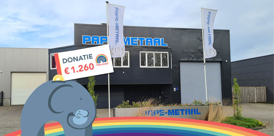 Pape-Metaal uit #Almelo bestaat 15 jaar en de directeur vierde zijn 60-jarige verjaardag. Reden voor een feestje! De giften die ze ontvingen gingen naar 3 goede doelen, waaronder Villa Joep. #dankbaar voor mooie donatie van €1260. Dit bedrag gaat naar onderzoek #neuroblastoom🙏
