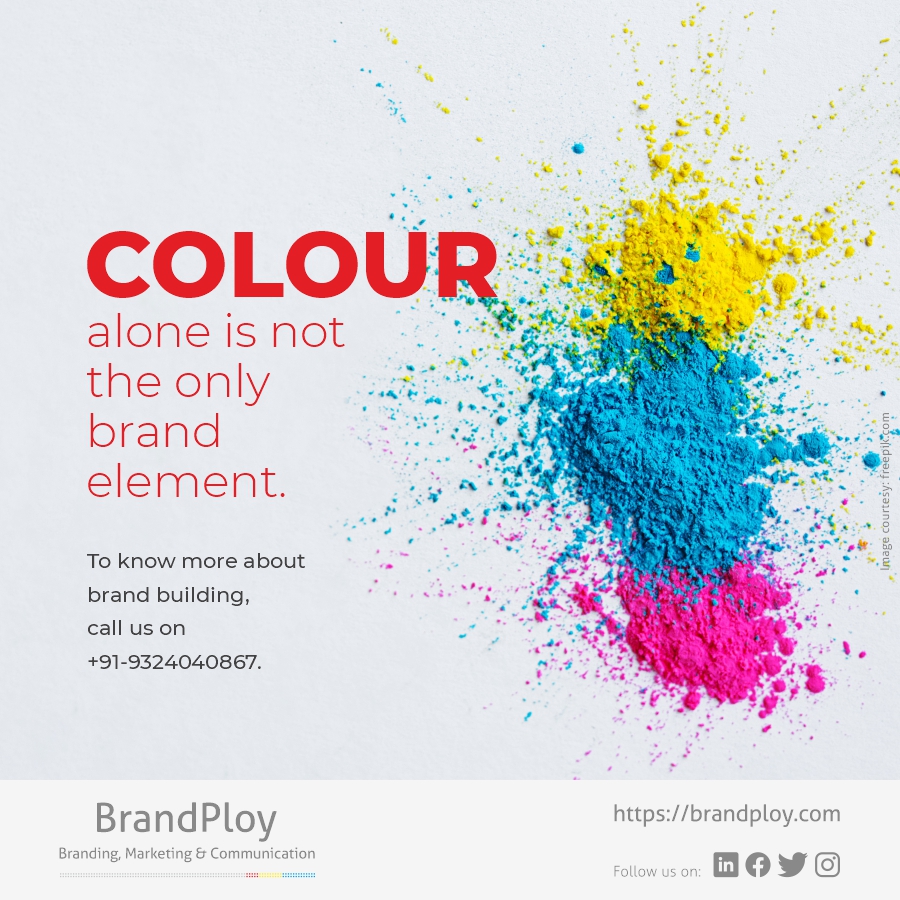 Do you know, there are many things apart from colour which go into making and creating a brand?

To make that little positive difference to your brand, get in touch with us today.

W: brandploy.com

#BrandPloy #Branding #Marketing #Communication #Advertising #Consulting