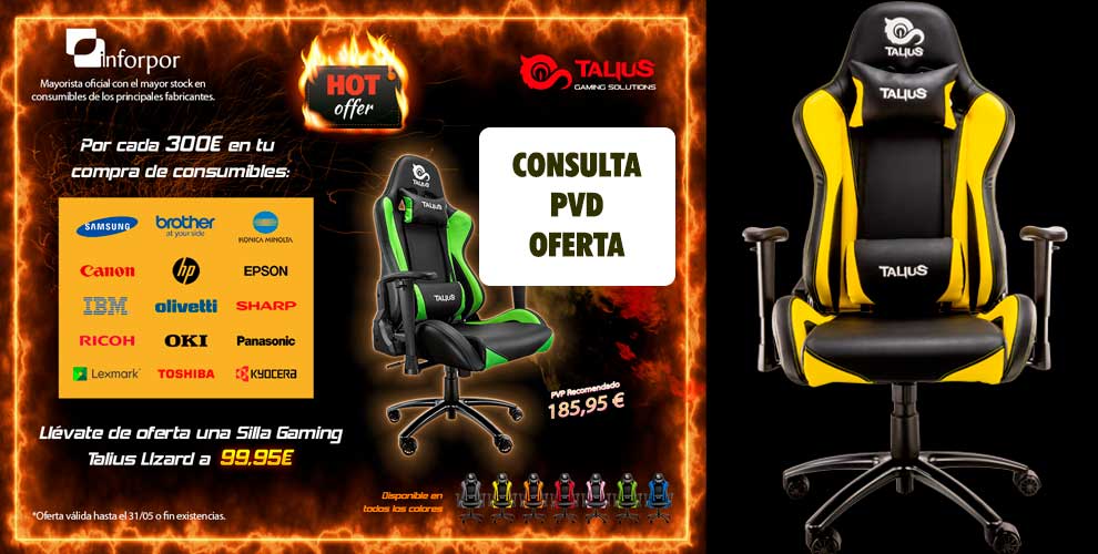 expogaming_sp's tweet photo. #holagaming @taliustech e @Inforpor tienen #PROMO con la silla #gaming Lizard https://t.co/6bswqfQbui #TrendingNow #Trending #topventas #preciosdereferencia https://t.co/WaTqjPsB0P