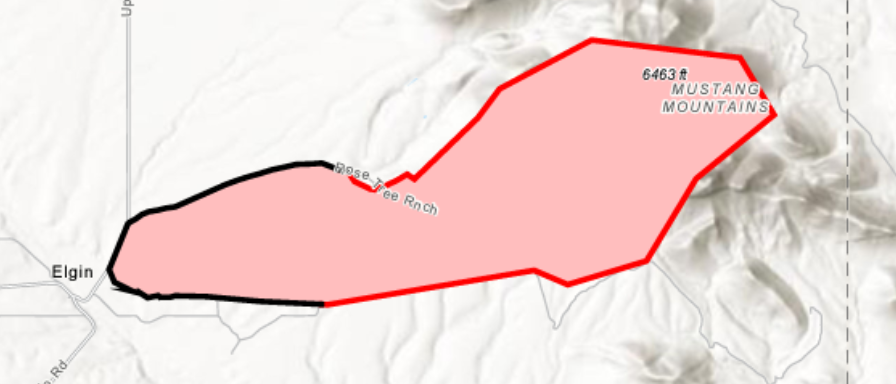 thesnowbirds's tweet photo. #ElginBridgeFire burned acreage reduced to 2,149 from initial estimate of 4K due to better mapping from "field reports". 196 personnel assigned incl. 6 crews & 13 engines. 15% contained. Est. containment by May 27. #AZFire (Black line on map indicates containment.) https://t.co/TZ8fb64PQg