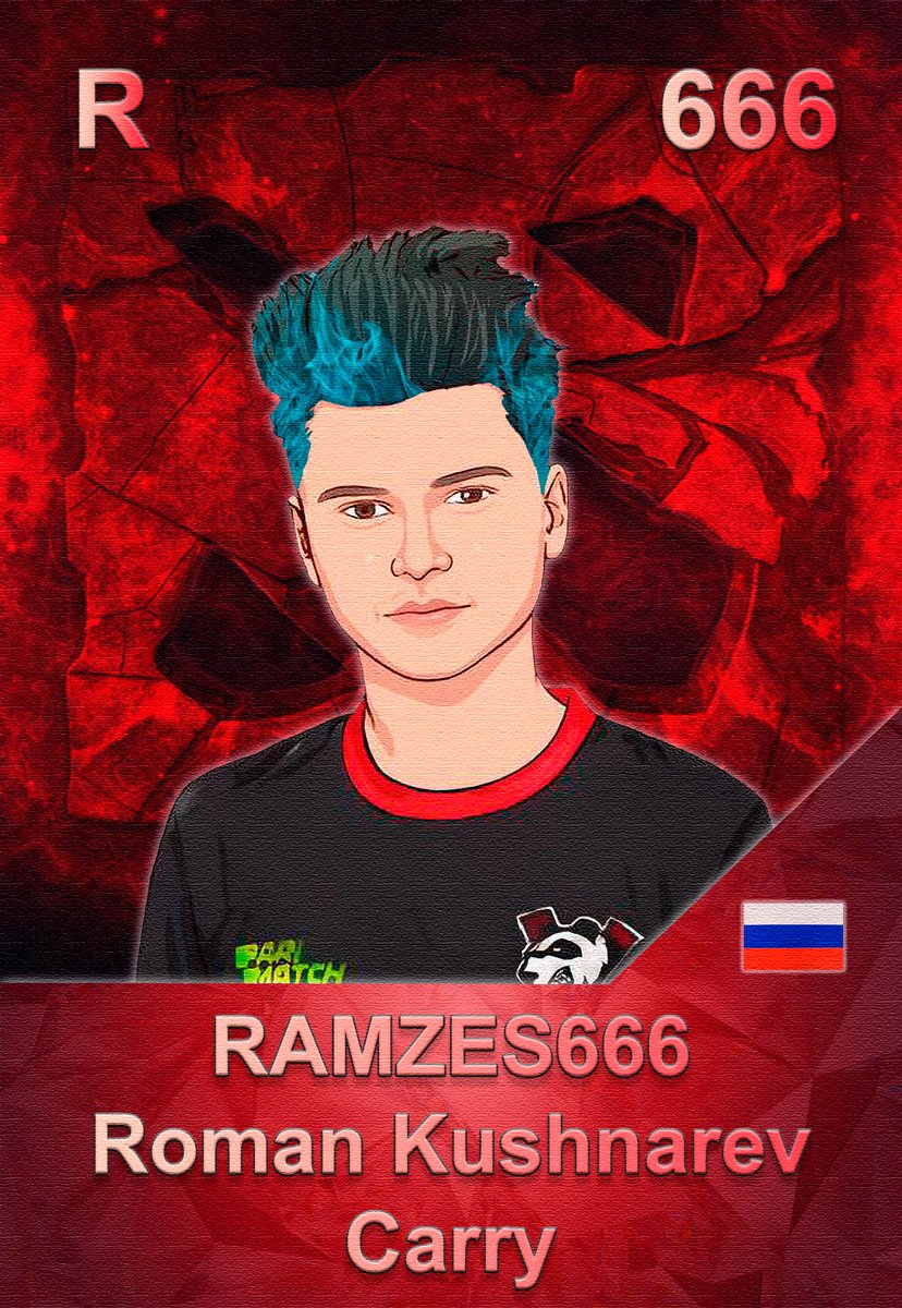 Friends, how do you like our set of NFT player cards <a href="/ramzes/">Roman Kushnarev</a>?  Is a red card cool enough?😅 we picked her the right serial number 🔢
#NFTCommunity #NFT #dota2 #nftart
