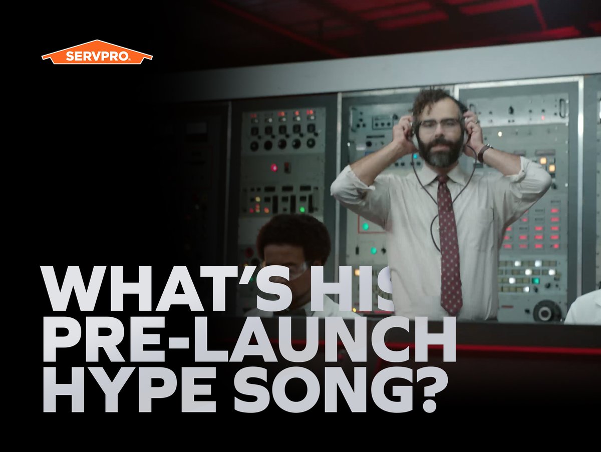 Servpro_PC's tweet image. What song is he listening to? SERVPRO Test Director Rick performs a lot of over-the-top tests so that we&apos;re prepared for anything. Like other pro athletes, he hypes himself up before each launch.