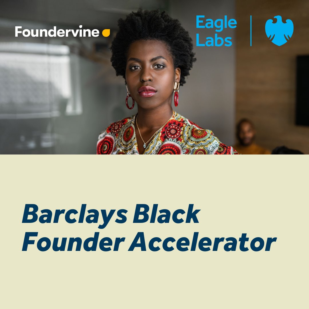 The application deadline for the third Barclays Black Founder Accelerator with <a href="/foundervine/">Foundervine</a> have been extended to 8 June. Calling all early-stage Black Founders - find out more and apply today labs.uk.barclays/barclays-black… #blackbusiness #blackfounders #blackentrepreneurs