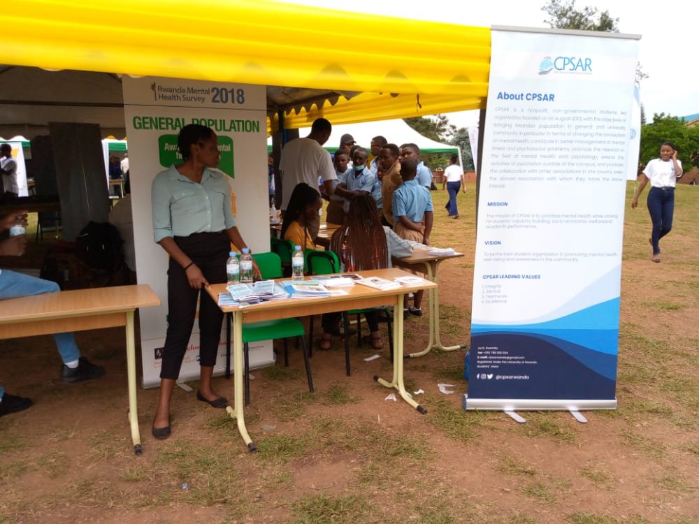 cpsarwanda's tweet photo. Currently happening: ongoing Career Exhibition organized by @UCmhs ,@UnitedForHealt1 @RBCRwanda at Remera campus.
Visit @cpsarwanda stands to learn more about our work, contribution to mental health , preventive measures of drug abuse......

#nohealthwithoutmentalhealth https://t.co/WuePCM9Bwb