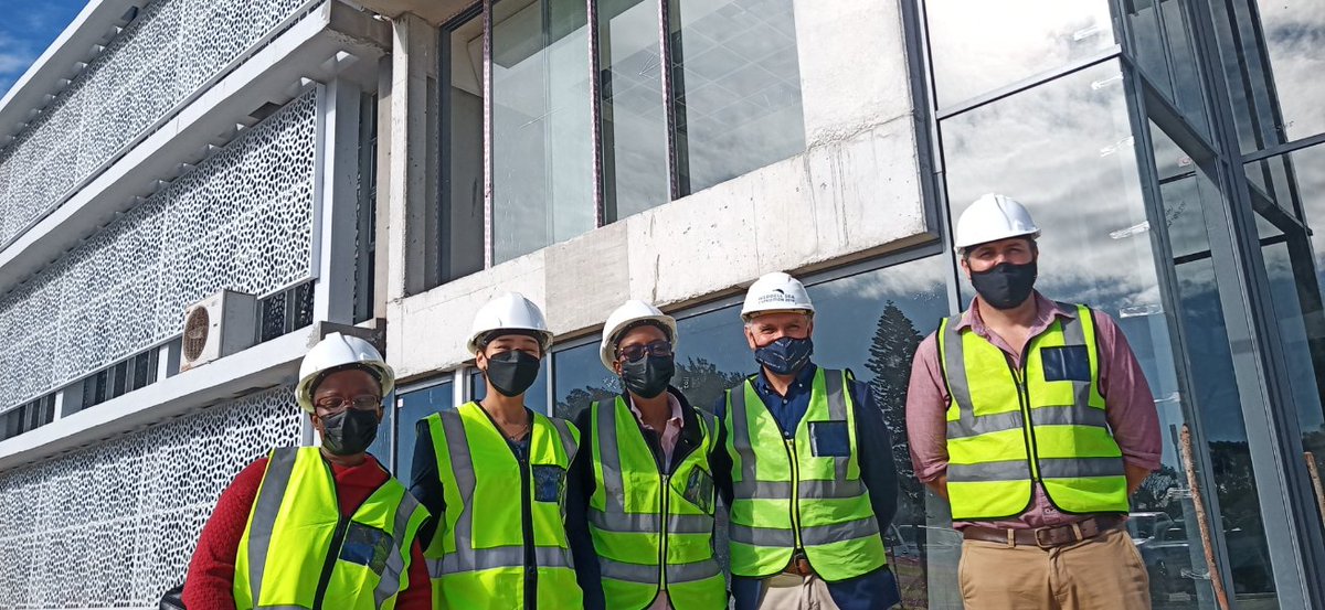 tarryn_beatrix's tweet photo. The new @Saeonews and @NRF_SAASTA MDs visited our under construction and current facilities today. We are lucky and blessed to see our platforms @SMCRI_ZA being built from the ground up.

📷: @mjbopape   @tommy_bornman @ShaunHP_D and Dr Mosia https://t.co/S2NPg1Ysqr