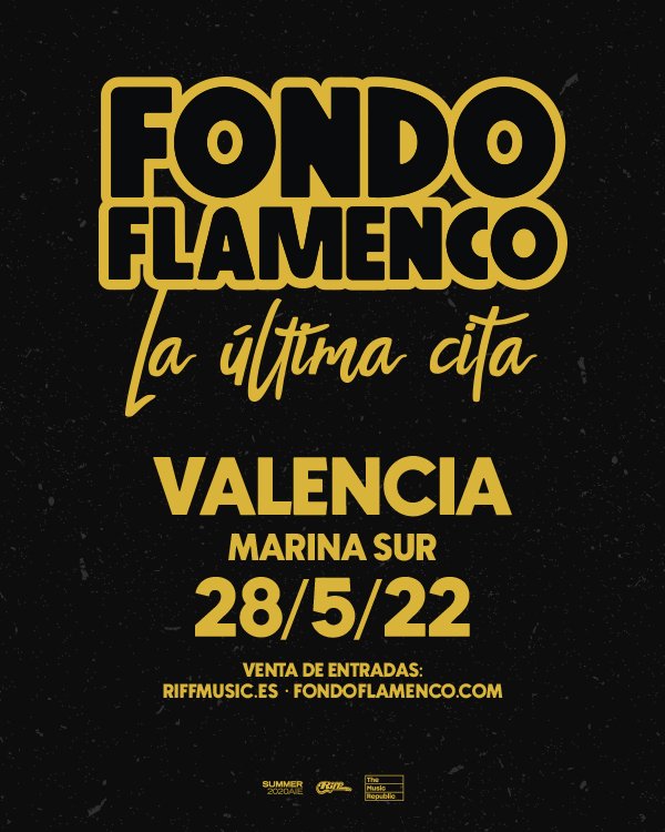 Enterticket (@enterticket) on Twitter photo 💃Podéis pensar que este sábado en Valencia será un día más, pero no podéis estar mas equivocados.
El 28 de mayo "la terreta" se detiene para recibir en <a href="/lamarinadevlc/">La Marina de València</a> a "La última cita" de <a href="/FondoFlamenco_/">Fondo_Flamenco</a>
🎟️: enterticket.es/eventos/fondo-… 💃Podéis pensar que este sábado en Valencia será un día más, pero no podéis estar mas equivocados.
El 28 de mayo "la terreta" se detiene para recibir en <a href="/lamarinadevlc/">La Marina de València</a> a "La última cita" de <a href="/FondoFlamenco_/">Fondo_Flamenco</a>
🎟️: enterticket.es/eventos/fondo-…