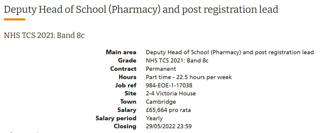 HaddingtonNick's tweet photo. Are you in East of England? Don't miss the deadline for the new 8c HEE Pharmacy role! 29th May :) https://t.co/gKABbmb3A2 @HJohnson2FSD @DelphineHEE1 https://t.co/9ukgnXBb56