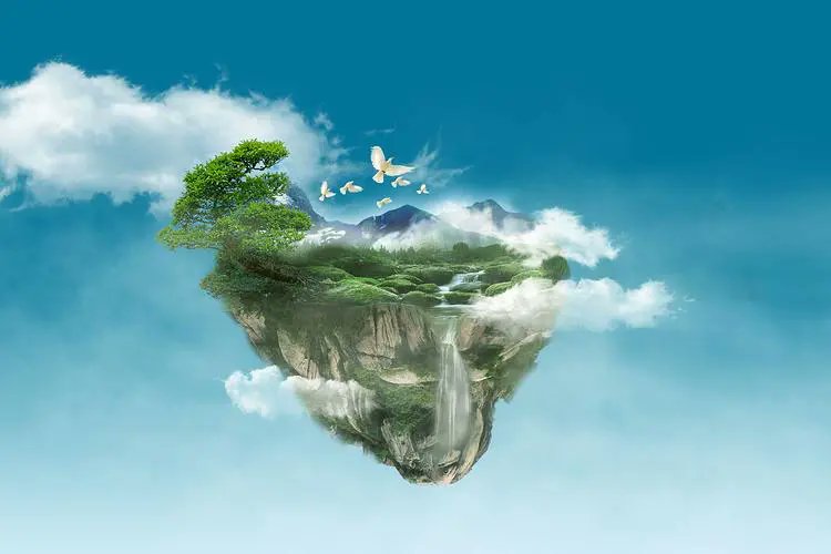 Jerryameng's tweet photo. @memeland #memelandtraits  In the deep blue sky.A magical city that floats in the sky. An undersea castle in the deep sea.I hope it can bring you inspiration. https://t.co/OlepC8LU1J
