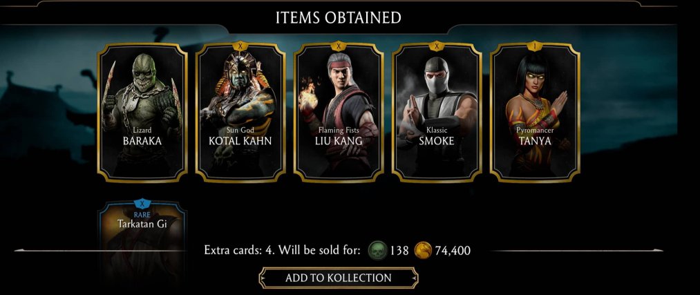 Svanio_'s tweet photo. Meet the luckiest person in @MKMobileGame 
1st pack =] #mkmobile #baraka #lizardbaraka #luck #mortalkombatmobile https://t.co/CKICVUSg3T