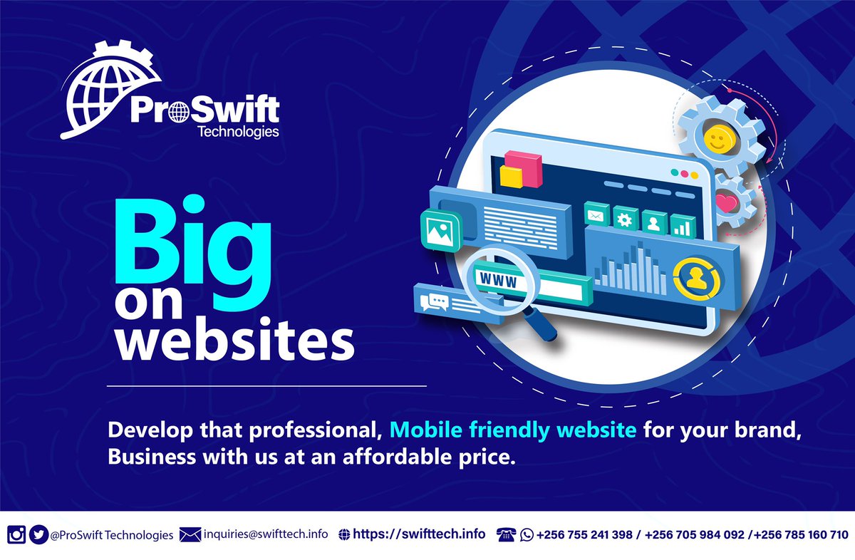 ProSwift_tech's tweet image. We’ll be with you in every step of development in your Business,Brand….
Visit :swifttech.info | send in your inquiries inquiries@swiftech.info
#proSwifttechnologies