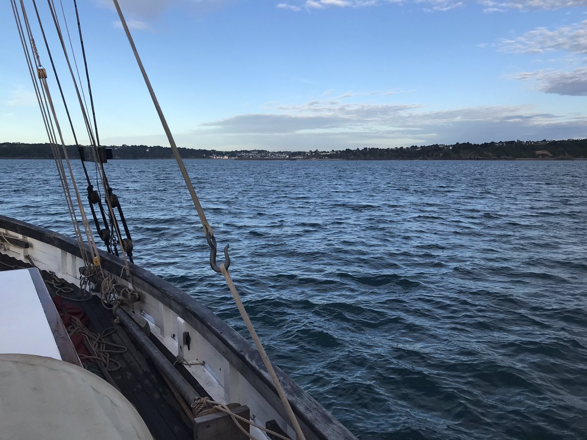 PassageLog's tweet image. Guiding Star is off Binic after a fast Channel passage, waiting for this afternoon’s high tide to enter the harbour. Very happy to be here!