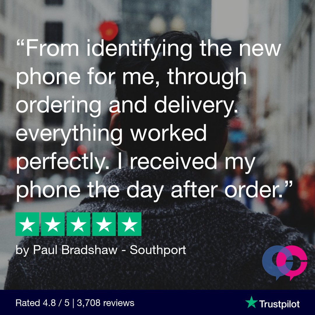 ChitterChatUK's tweet photo. Love seeing Chitter Chatter customers happy with the service we deliver.

Thank you Paul for your review - enjoy your new phone!

#customerfirst #everytime https://t.co/hb6hH63LIs