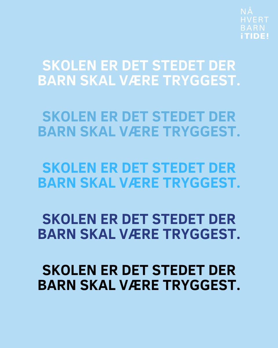 UNICEFNorge's tweet photo. I går dro 19 barn og to lærere på skolen, som vanlig. De kom aldri hjem igjen. 

Skolen skal være en trygg plass for barn. Hverken der eller noen andre steder skal barn utsettes eller oppleve vold✋

Dersom du har barn som har sett eller hørt om skoleskytingen, snakk med dem💙 https://t.co/M53cbDeCTf