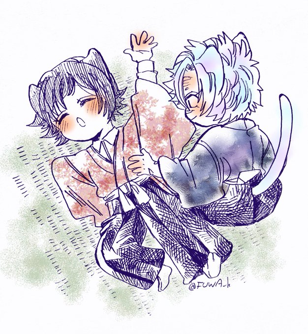 ふわさんがTwitterに投稿した冨岡義勇(鬼滅の刃)のイラスト。