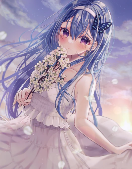 リスナー様のご依頼でVtuber倖月りりぃちゃんの誕生日お祝いイラストを描かせていただきました。
夕暮れに染まるー… 